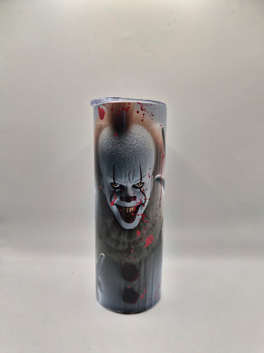 🎈 Horror Clown – 20oz Sublimation Tumbler